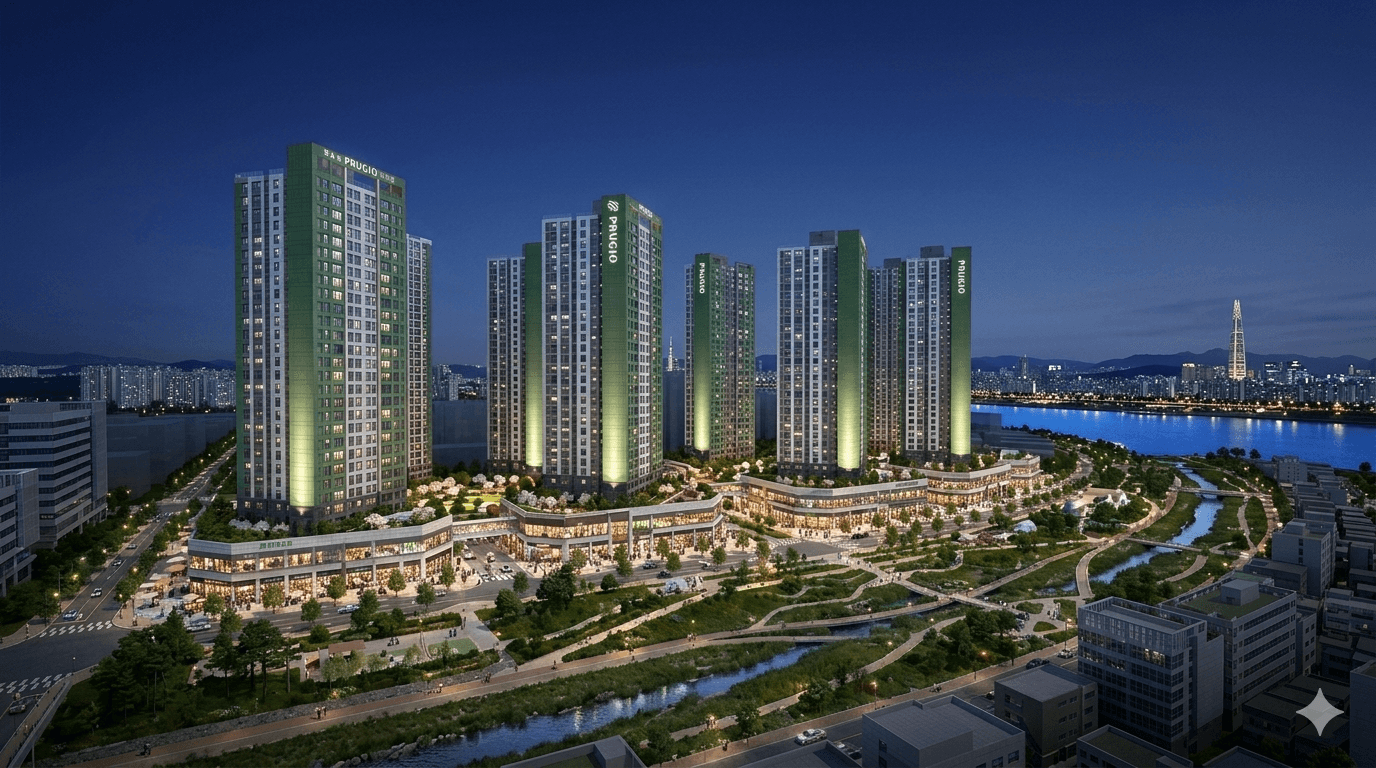 김포 한강시네폴리스 푸르지오 단지 야경